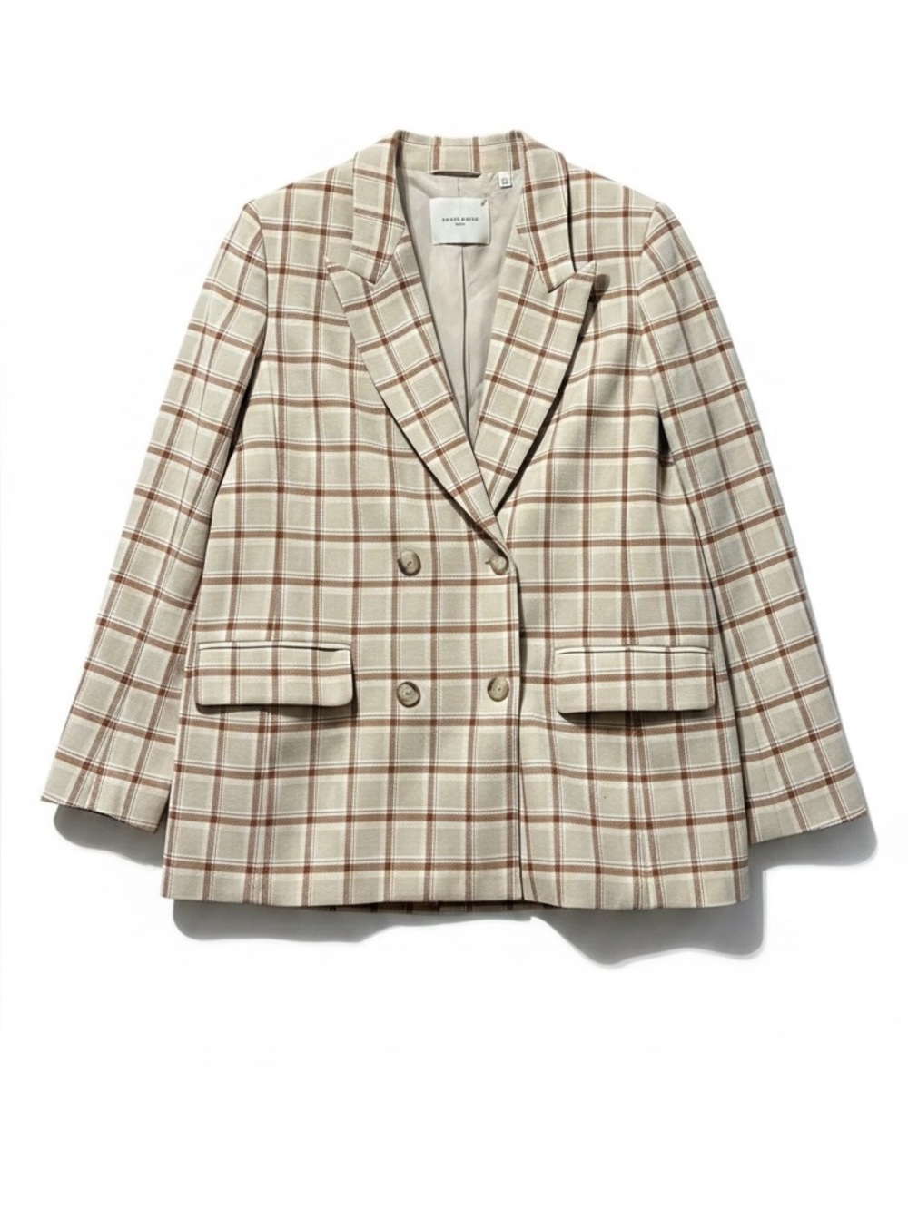 Wilfred Destiny Blazer Aritzia Plaid Double Breasted Structured Jacket – 8